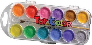 Acquerelli perlati toy color - 12 pastiglie