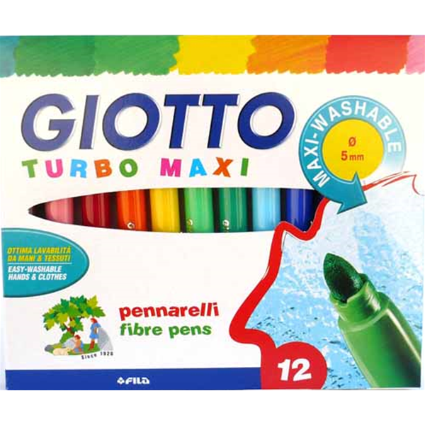 Giotto Turbo Maxi Pennarelli Scatola Da 12pz